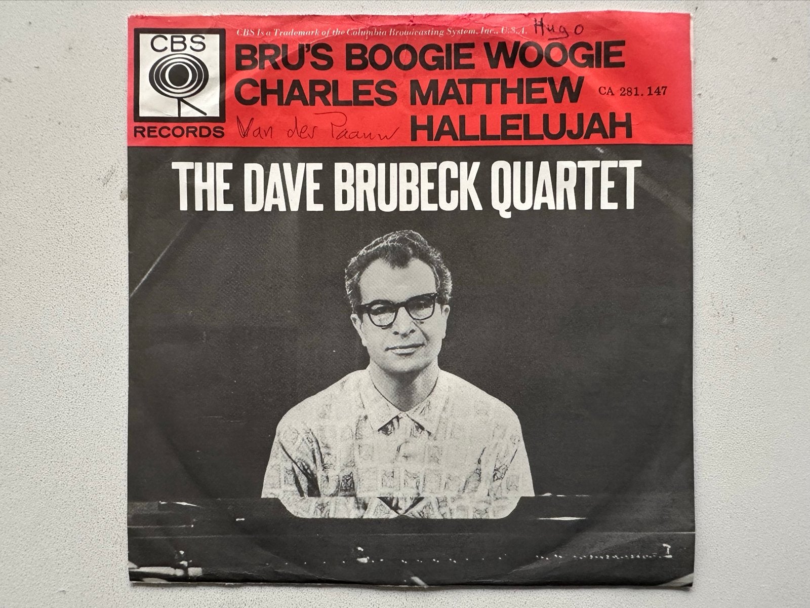 The Dave Brubeck Quartet - Bru's Boogie Woogie (EP), Cd's en Dvd's, Gebruikt, 7 inch, Ophalen of Verzenden, EP