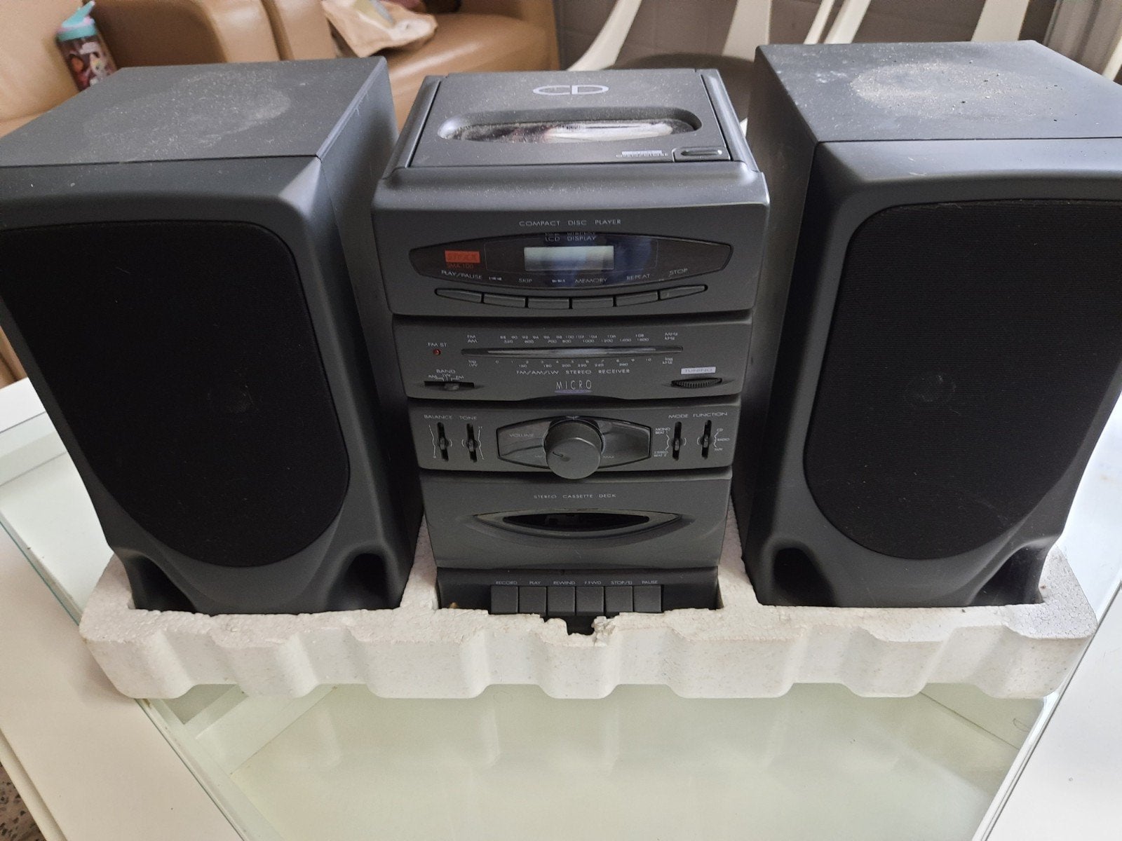 Staxx SMA-100 Microset met CD, Radio en Cassettedeck, Audio, Tv en Foto, Overige merken, Gebruikt, Cassettedeck, Onbekend