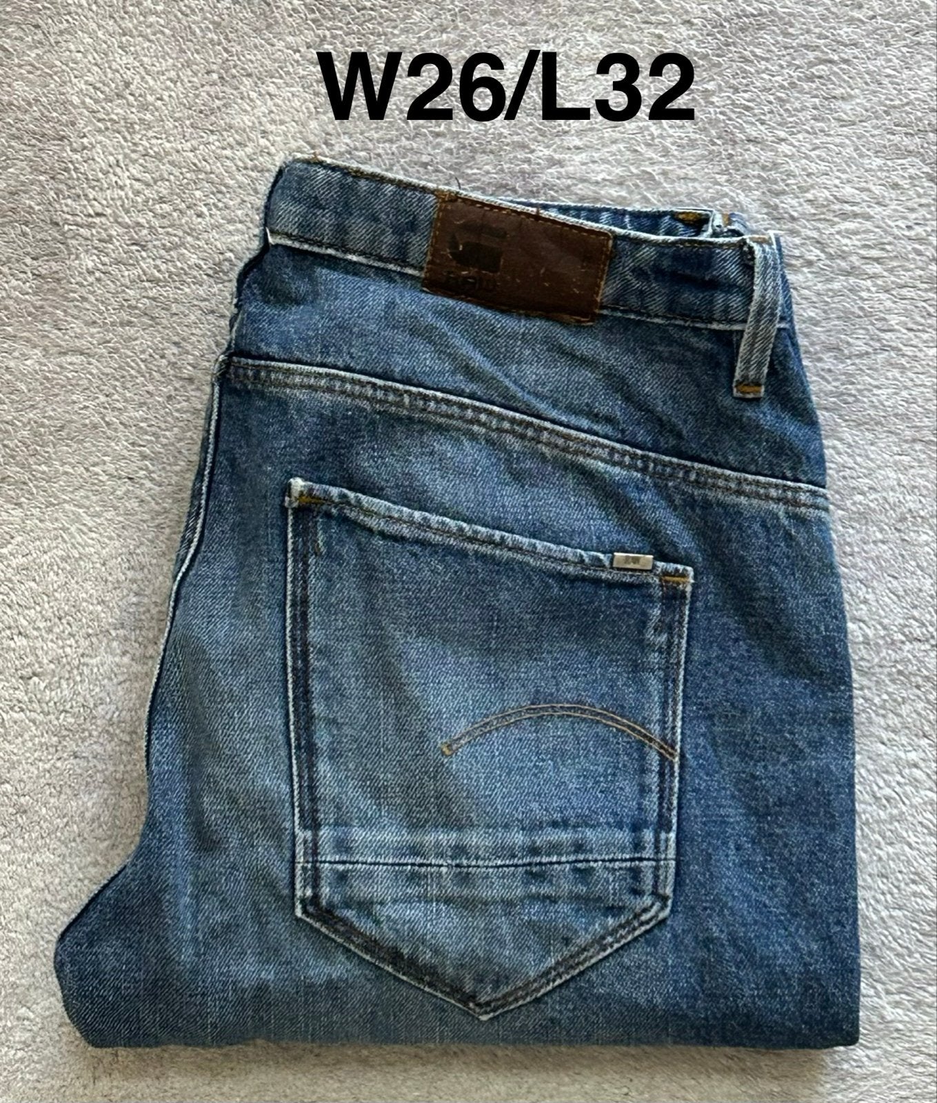 G-Star Raw Arc 3D Low Boyfriend Jeans W26/L32, Verzenden, Gedragen, Blauw, W27 (confectie 34) of kleiner