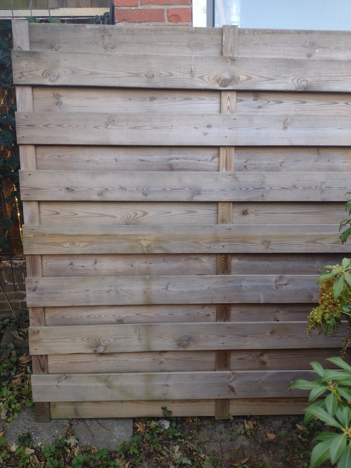 Houten schuttingdeel - zgan, Tuin en Terras, Schuttingen, Ophalen, 1 tot 2 meter, Minder dan 3 meter, Zo goed als nieuw