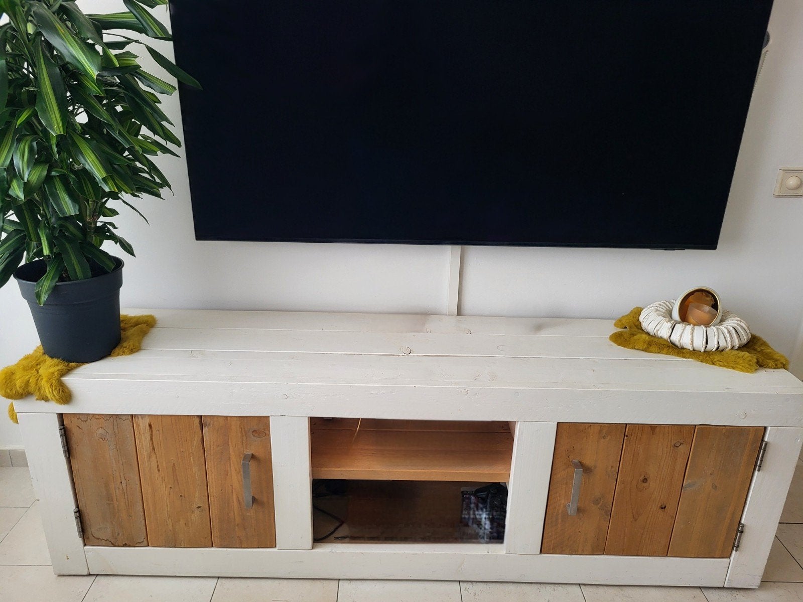 meubelset steigerhout, Gebruikt, 150 tot 200 cm, Ophalen of Verzenden, Minder dan 100 cm