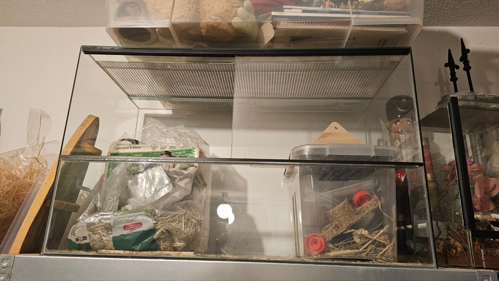 Hamster of gerbil terrarium/gerbilarium, Dieren en Toebehoren, Knaagdieren en Konijnen | Hokken en Kooien, 75 tot 110 cm, Ophalen