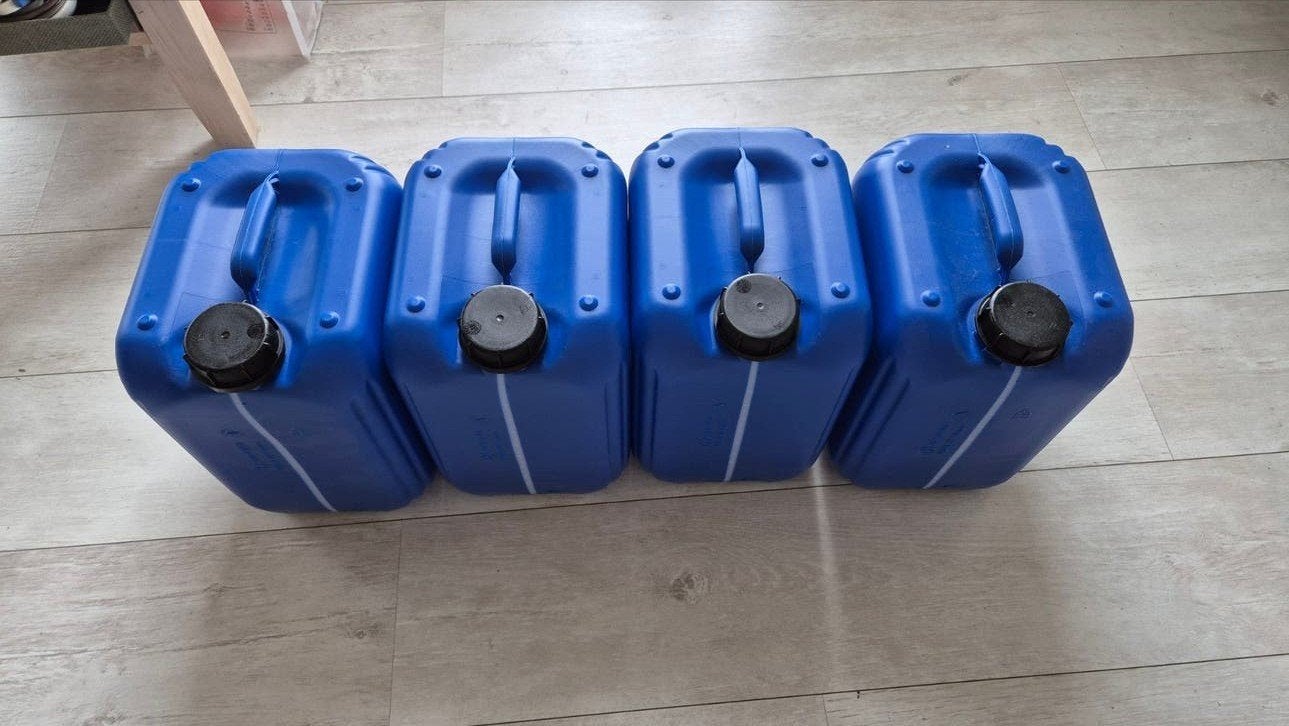 10 liter ongebruikte UN foodgrade Jerrycans, 2 stuks, Ophalen, Nieuw