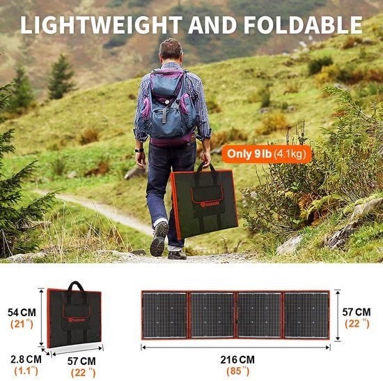 Draagbaar Zonnepaneel – Zonnelader – Solar Charger, Corvance B.V., Verzenden, Nieuw, Corvancebol@gmail.com