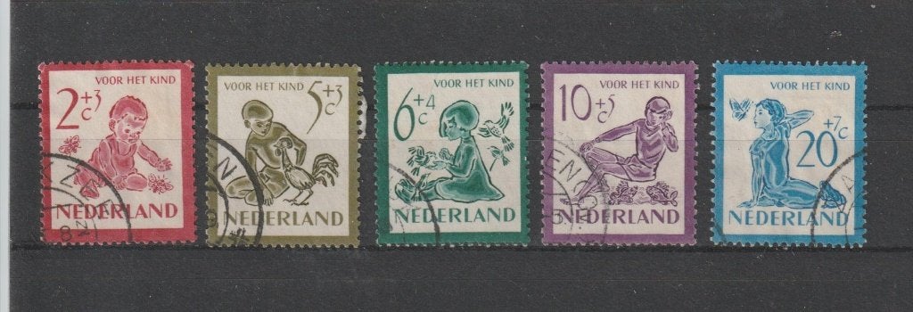 Nederland 1950, NVPH 563 t/m 567, Gestempeld., Ophalen of Verzenden, Na 1940, Gestempeld