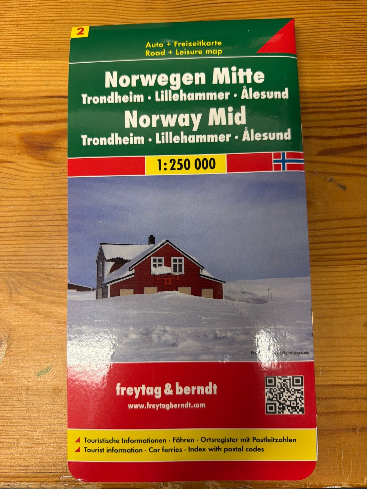 Freytag & Berndt wegenkaart Noorwegen Midden, Boeken, Atlassen en Landkaarten, 2000 tot heden, Europa Overig, Ophalen of Verzenden