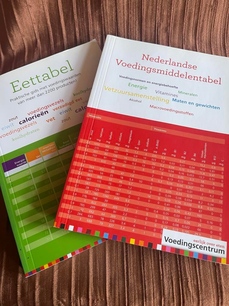 Voedingscentrum boekjes: Eettabel en Voedingsmiddelentabel, Ophalen of Verzenden, Gelezen, Dieet en Voeding