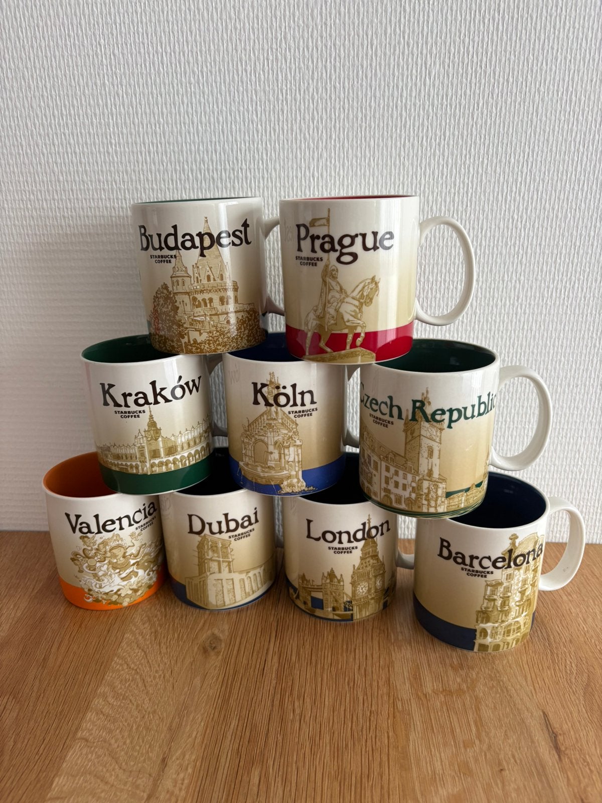 Starbucks city mugs mokken/bekers, Ophalen of Verzenden, Zo goed als nieuw, Overige stijlen, Kop(pen) en/of Schotel(s)