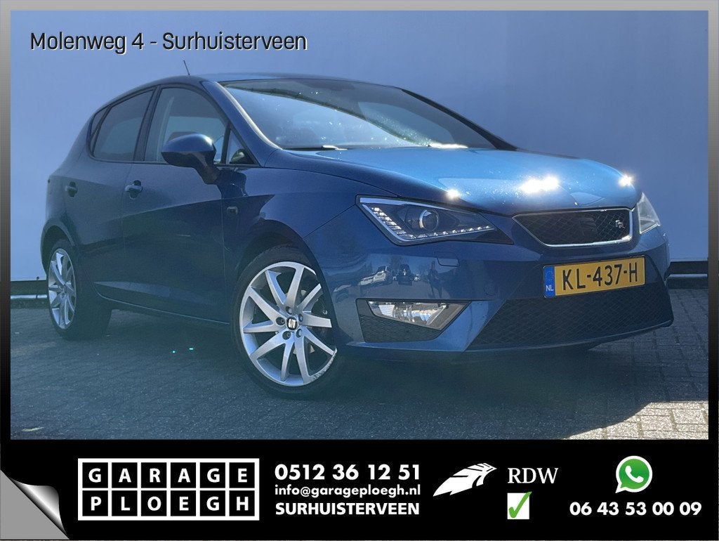 SEAT Ibiza 1.4 TDI FR Connect Nav/Cruise Stoelverw Pdc Clima, Auto's, Voorwielaandrijving, Gebruikt, Euro 6, Blauw