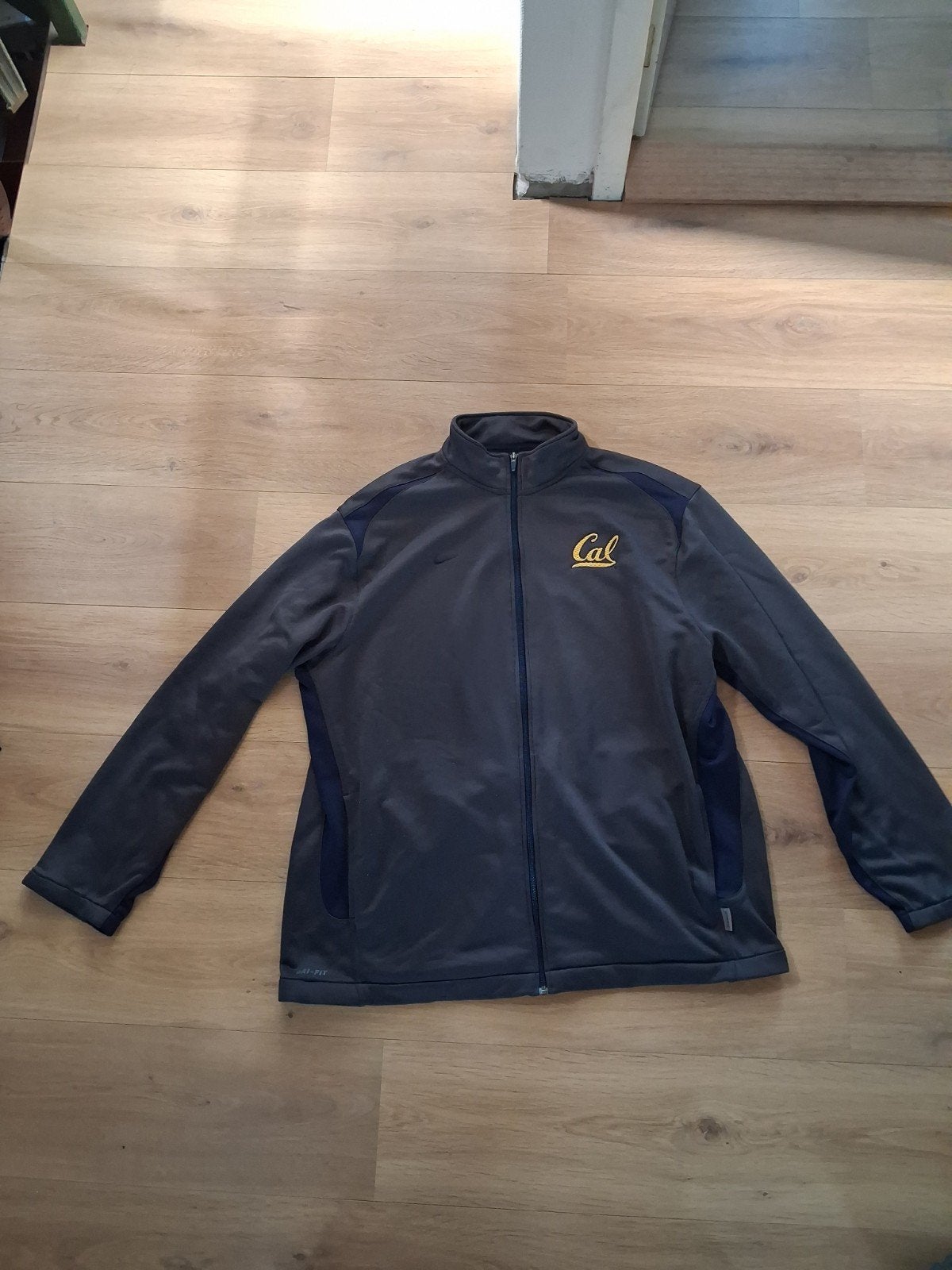 Vintage Caloforine Nike Dri-Fit Jack XXL Grijs, Nike, Overige maten, Ophalen of Verzenden, Grijs