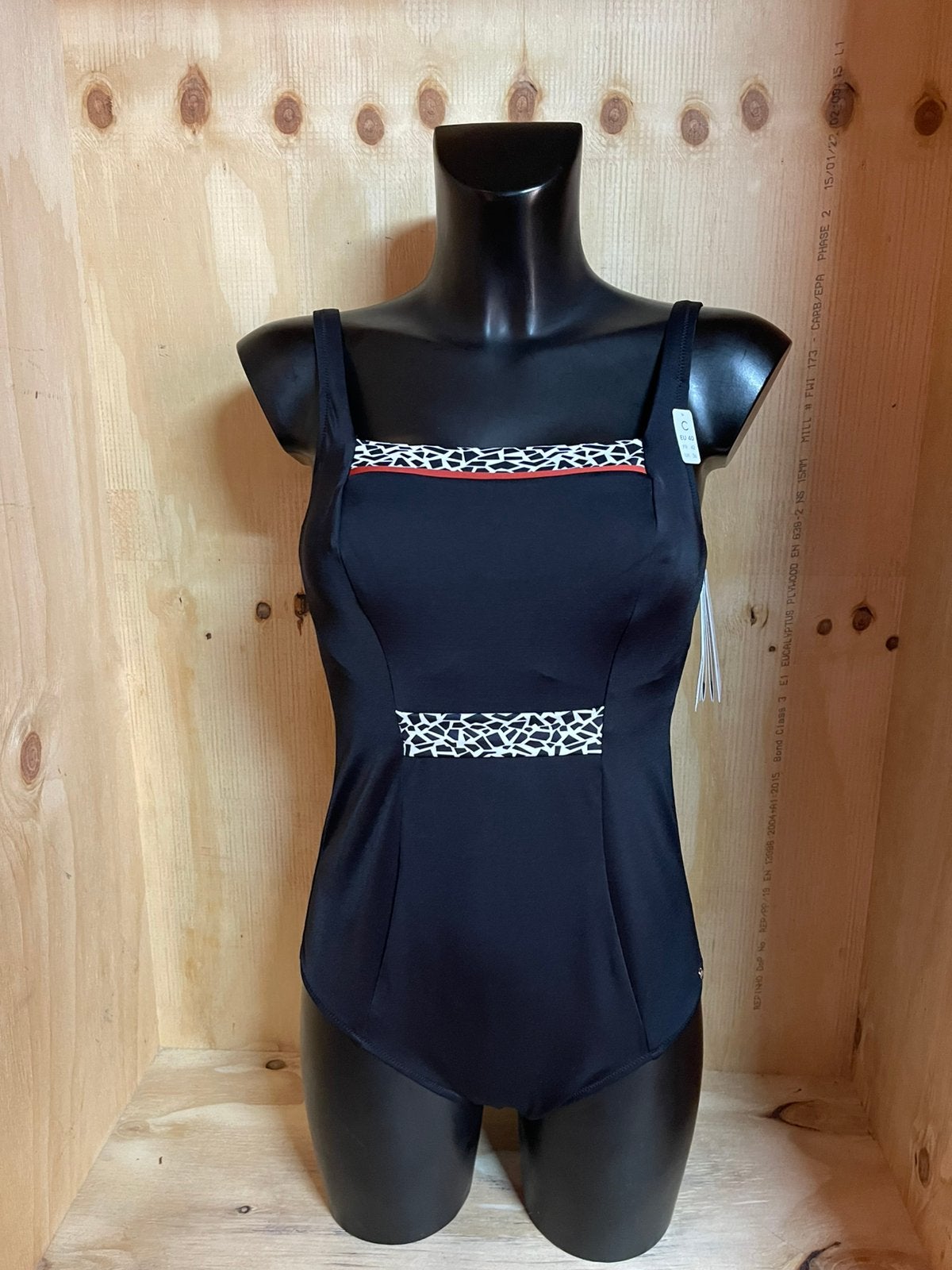 Lisca badpak maat 40c model 43459, Verzenden, Nieuw, Zwart, Badpak