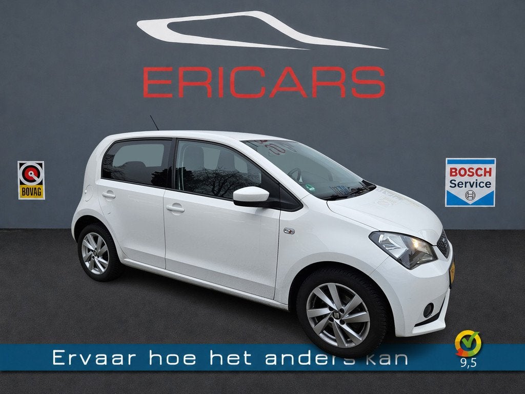 SEAT Mii 1.0 Style Chic EcoFuel NAVI AIRCO TEl LM TOP, Auto's, Seat, Voorwielaandrijving, Euro 5, Stof, Zwart