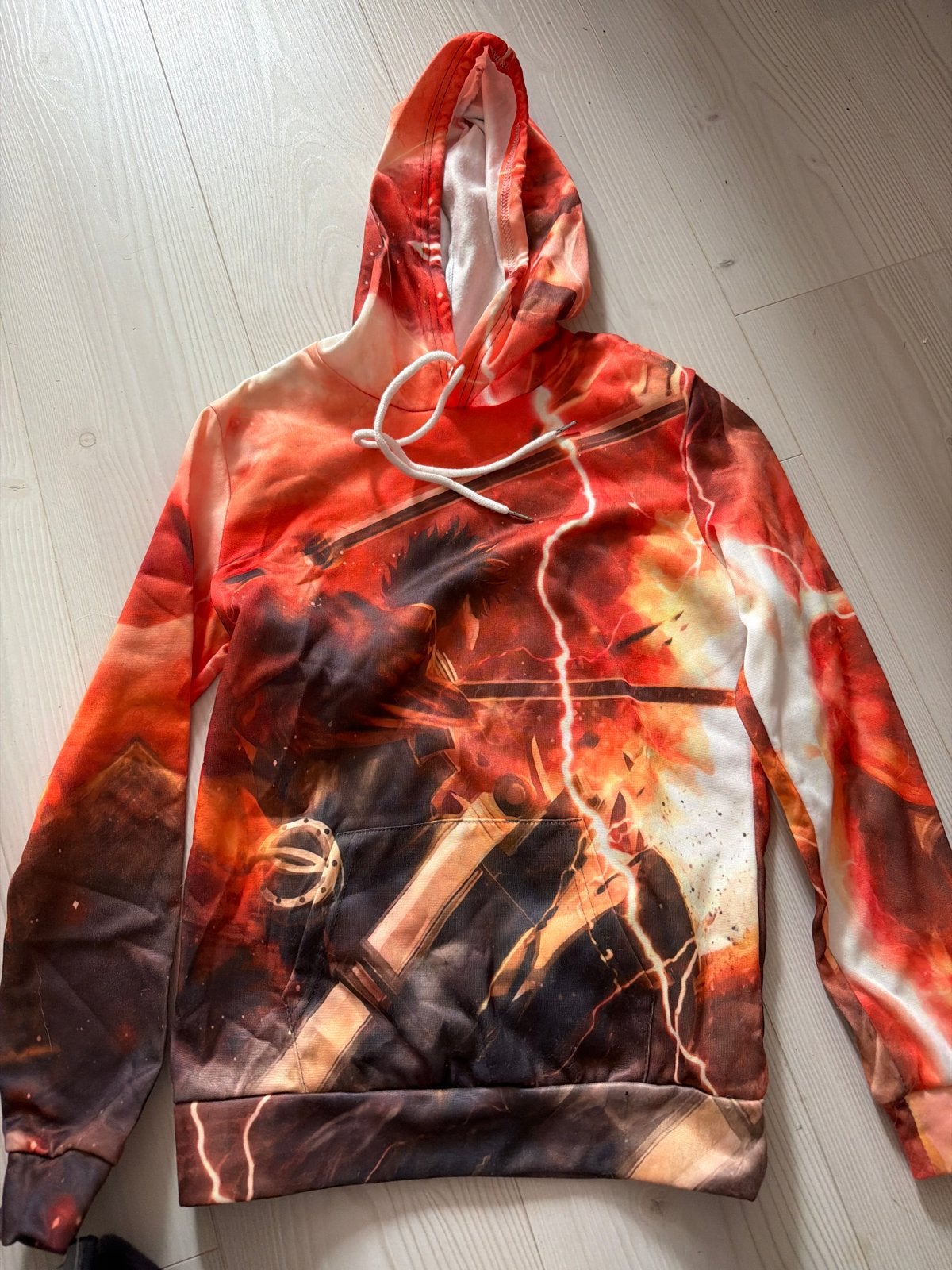 Anime Hoodie met Bliksem en Zwaard Print, Ophalen of Verzenden, Nieuw