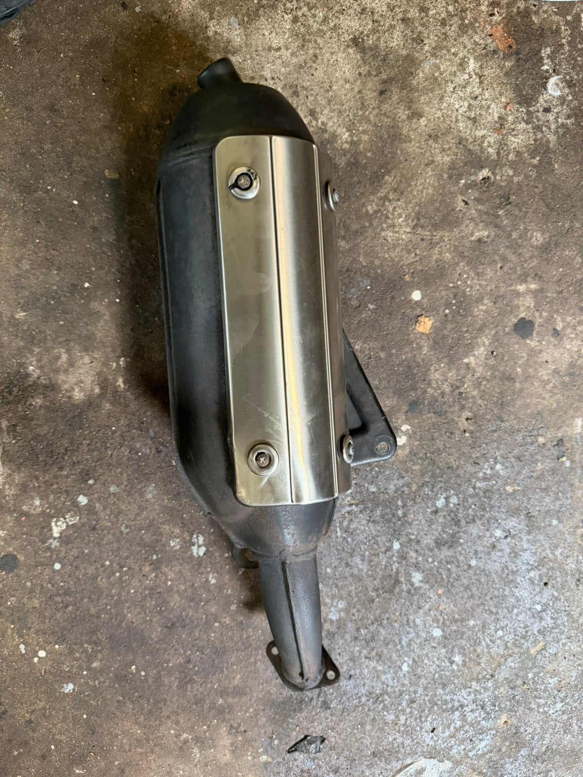 Originele Sm06 uitlaat piaggio 125 180 cc met bgm rvs bocht, Ophalen of Verzenden, Zo goed als nieuw, Tweetakt, Overige modellen