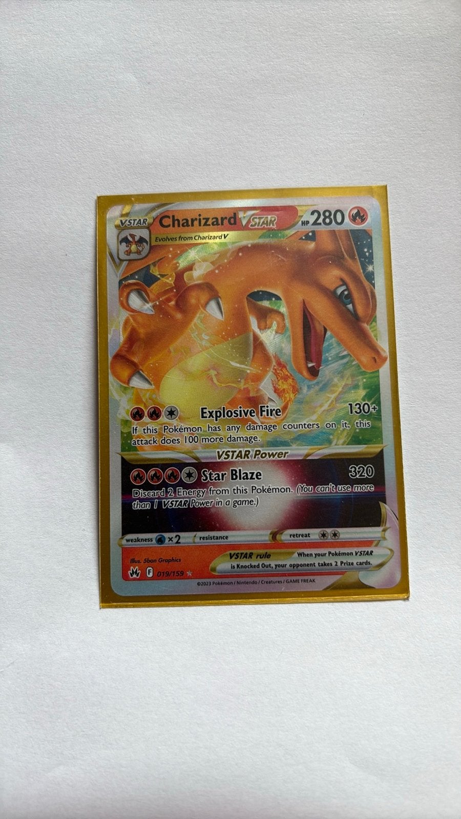 Pokémon Kaart Charizard VSTAR 019/159 - Zo goed als nieuw, Ophalen, Zo goed als nieuw, Losse kaart