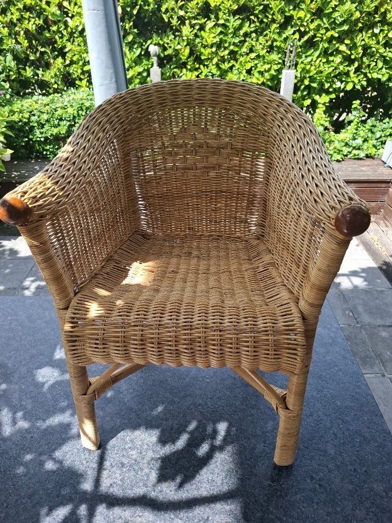 Rotan club fauteuil, Ophalen, Gebruikt, Minder dan 75 cm, Riet of Rotan