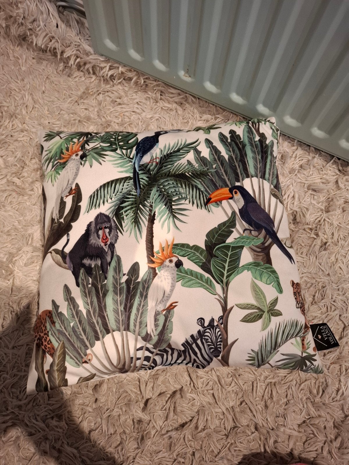 Super leuk jungle kussen - decoratief en zacht, Overige merken, Meerkleurig, Met print, Vierkant