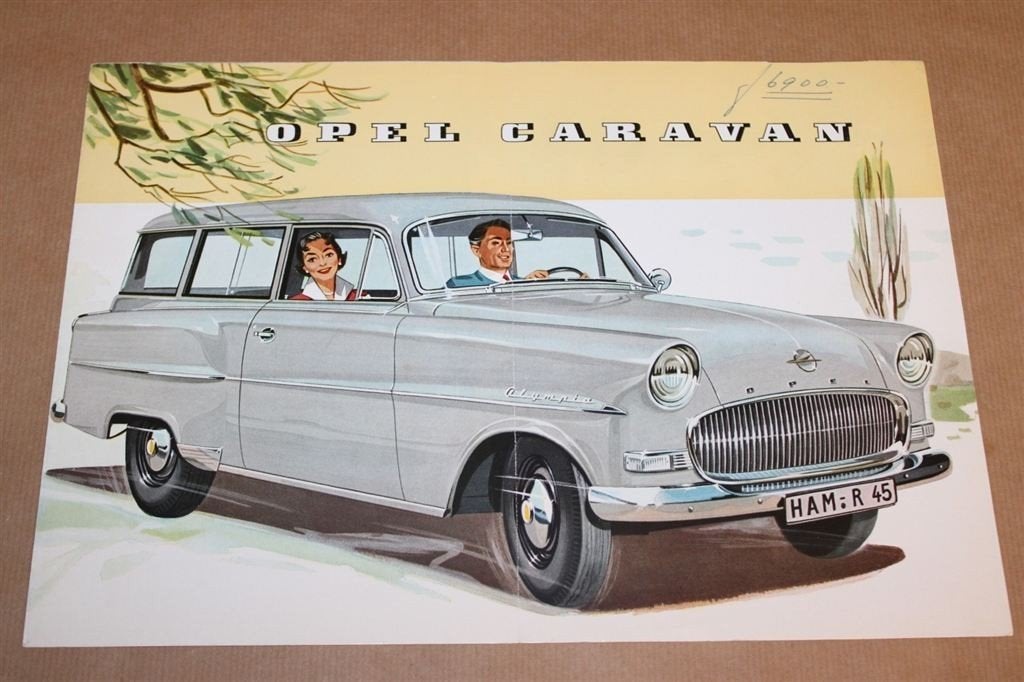 Grote vintage brochure - Opel Caravan - Ca 1960 !!, Ophalen of Verzenden, Zo goed als nieuw, Opel