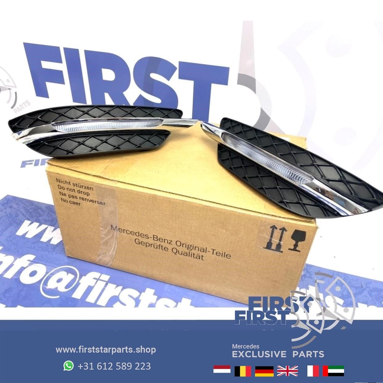 W204 Facelift LED dagrijverlichting LR SET Mercedes C Klasse, Gebruikt, -, Ophalen of Verzenden, -