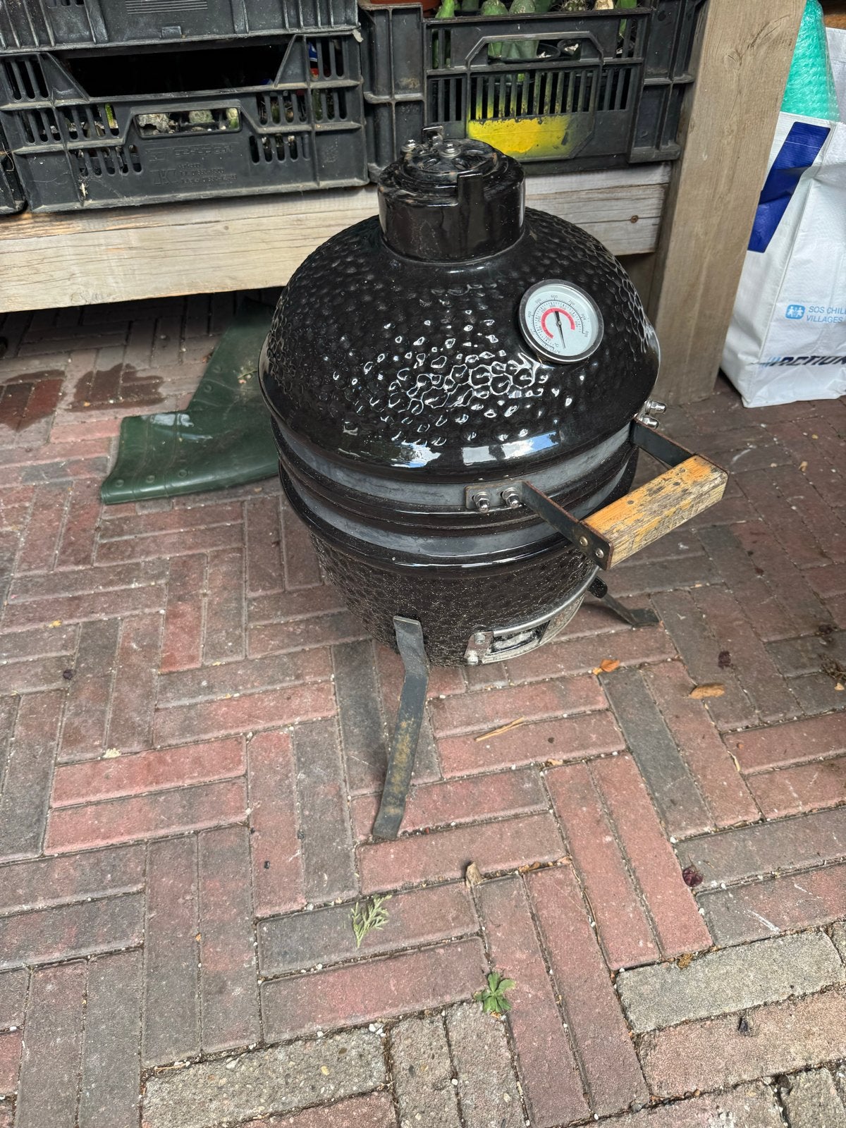 Compacte Kamado BBQ met thermometer, Ophalen, Gebruikt