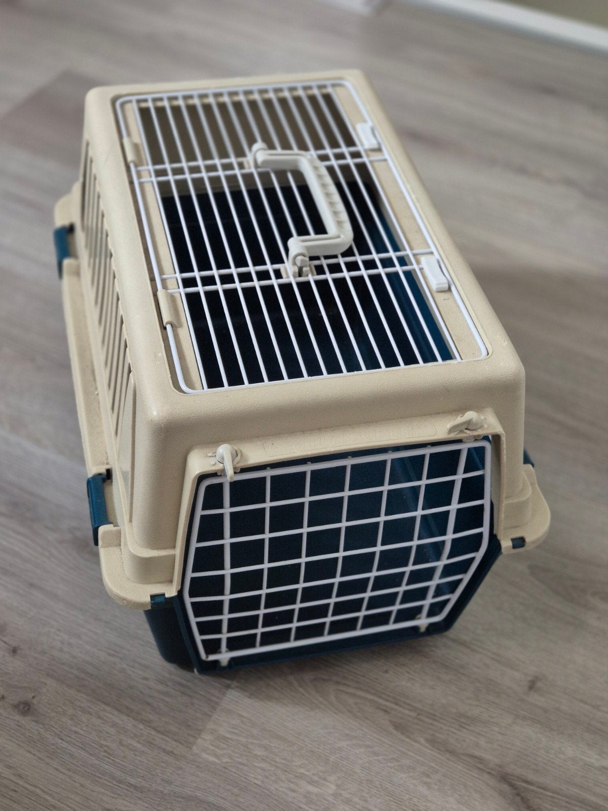 Katter Vervoerskoffer (beige+blauw/groen), Ophalen, Gebruikt