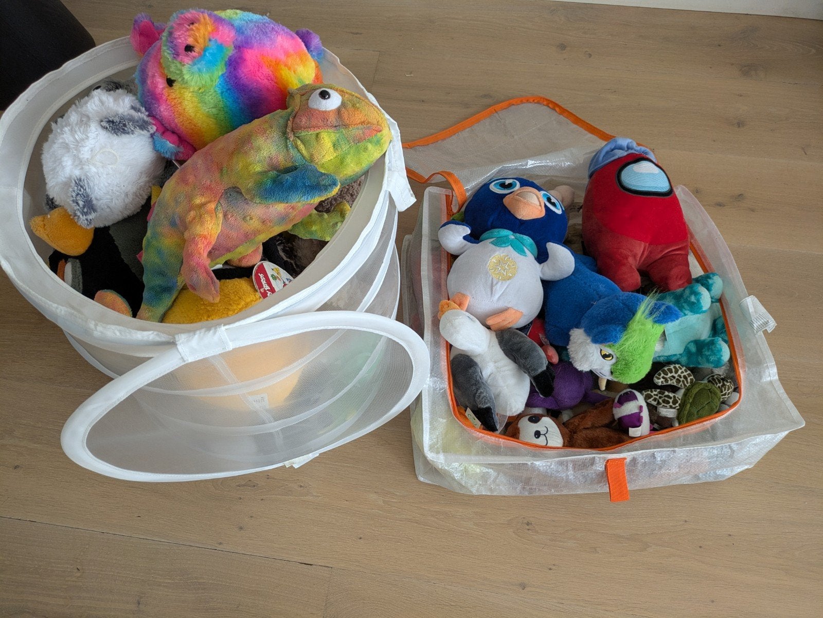Diverse collectie knuffels - Verschillende soorten en maten, Ophalen, Pinguïn, Gebruikt, Overige merken
