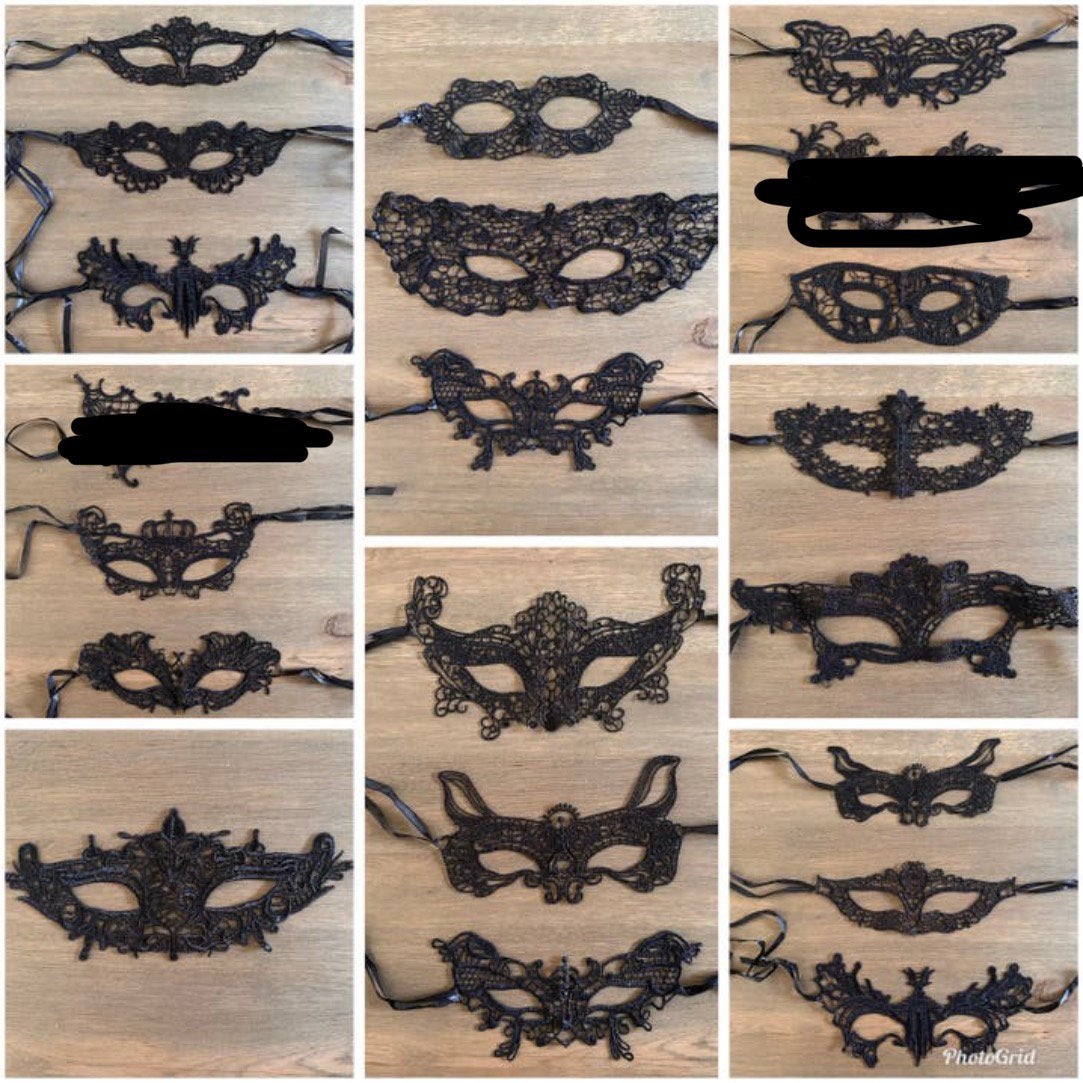 Zwarte Kanten Maskers - Diverse Stijlen voor Feestjes, Ophalen of Verzenden, Nieuw, Feestartikel, Halloween of Griezel