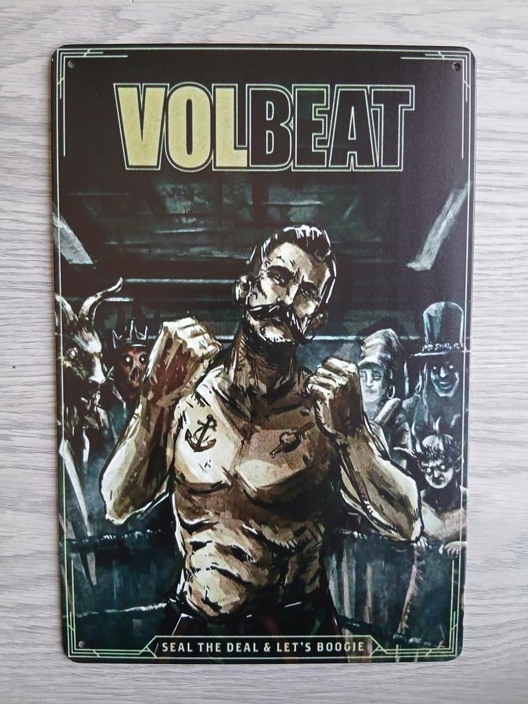 Volbeat Seal The Deal & Let's Boogie 20x30 cm Reclamebord, Verzamelen, Ophalen of Verzenden, Nieuw, Reclamebord