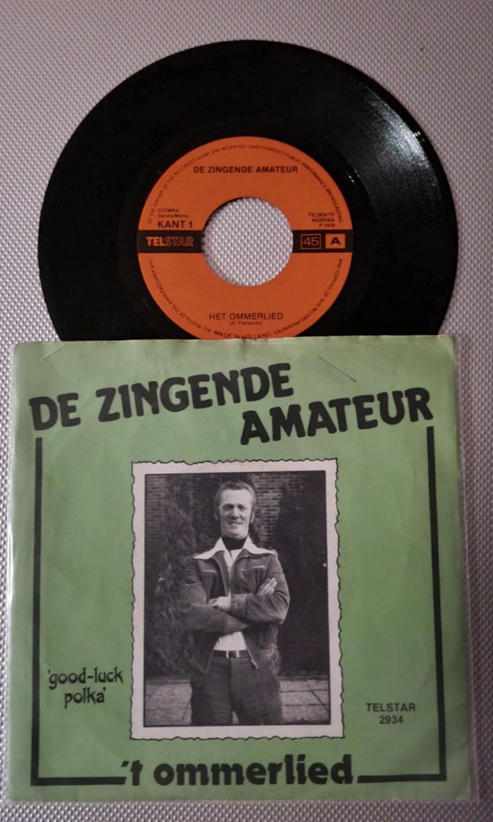 De Zingende Amateur - Het Ommerlied / Good-Luck Polka, Gebruikt, 7 inch, Ophalen of Verzenden, EP