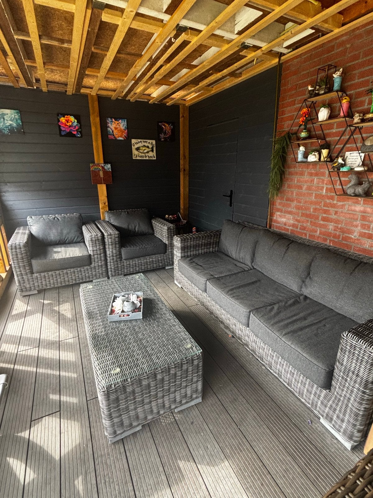 King size loungeset met extra kussens