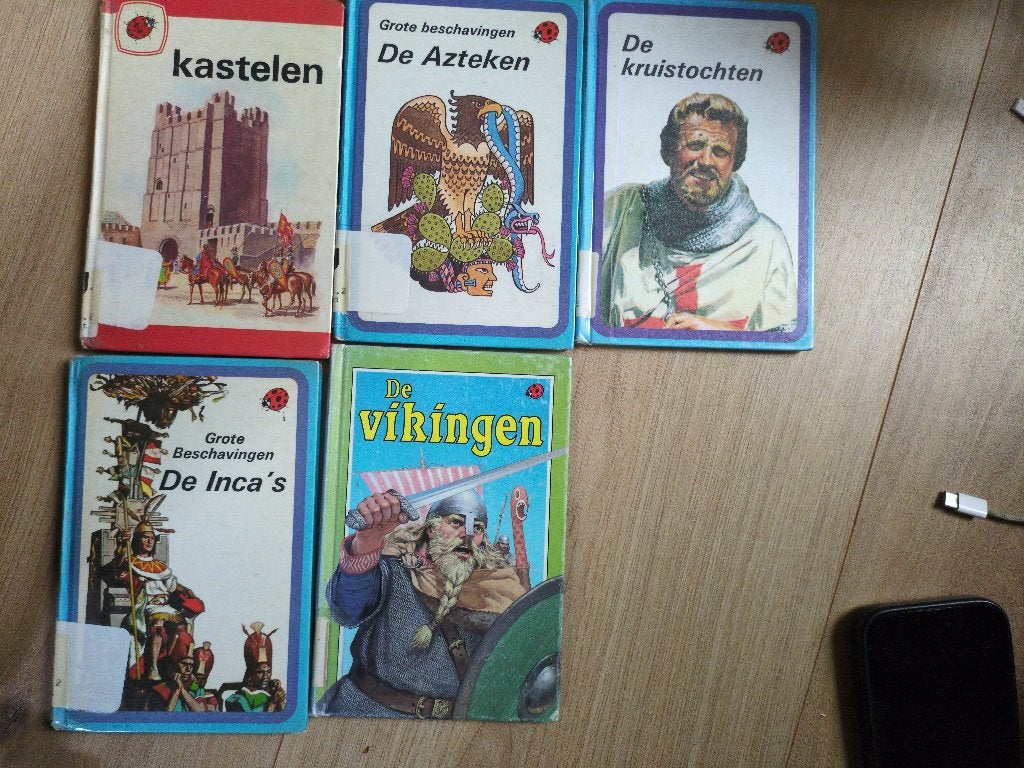 5 Ladybird boekjes: Vikingen, Azteken, Inca's, Kastelen e.a., Boeken, Ophalen, Gelezen, Non-fictie
