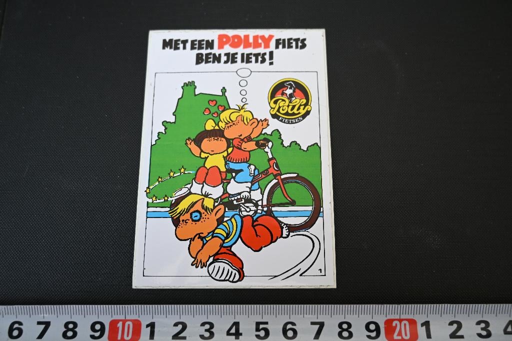 sticker met een polly fiets ben je iets - strip 7056, Ophalen, Zo goed als nieuw
