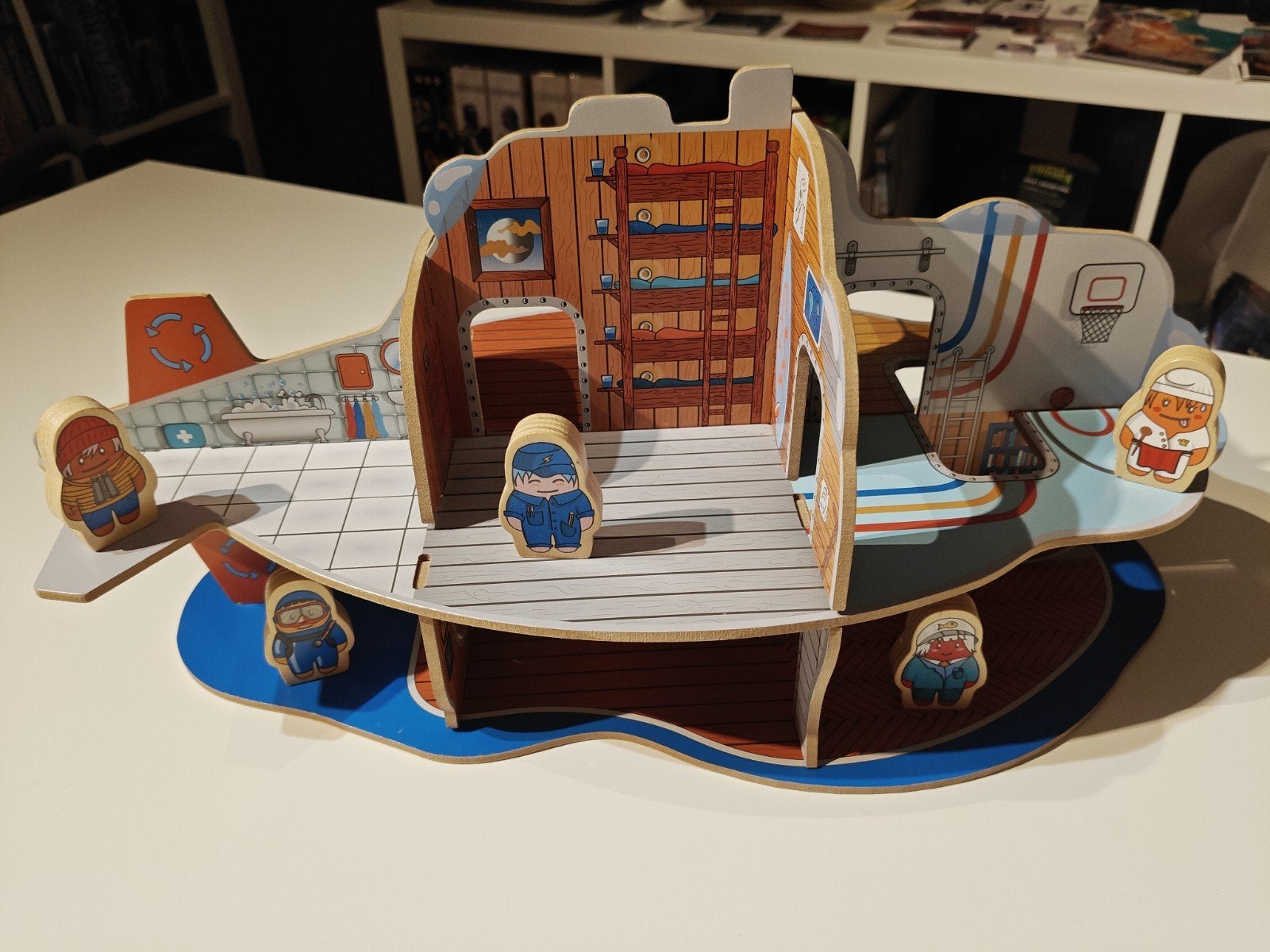 Houten Duikboot Speelset met Figuren, Ophalen, Zo goed als nieuw