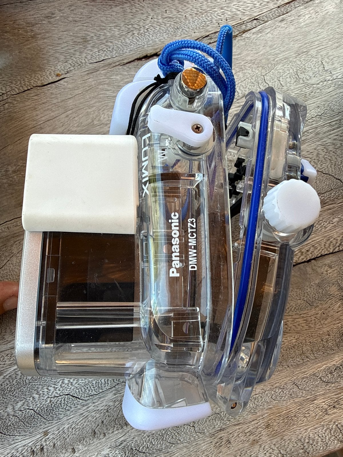Panasonic DMW-MCTZ3 onderwaterhuis voor Lumix camera, Inclusief polsband, Compactcamera, Panasonic, Ophalen of Verzenden
