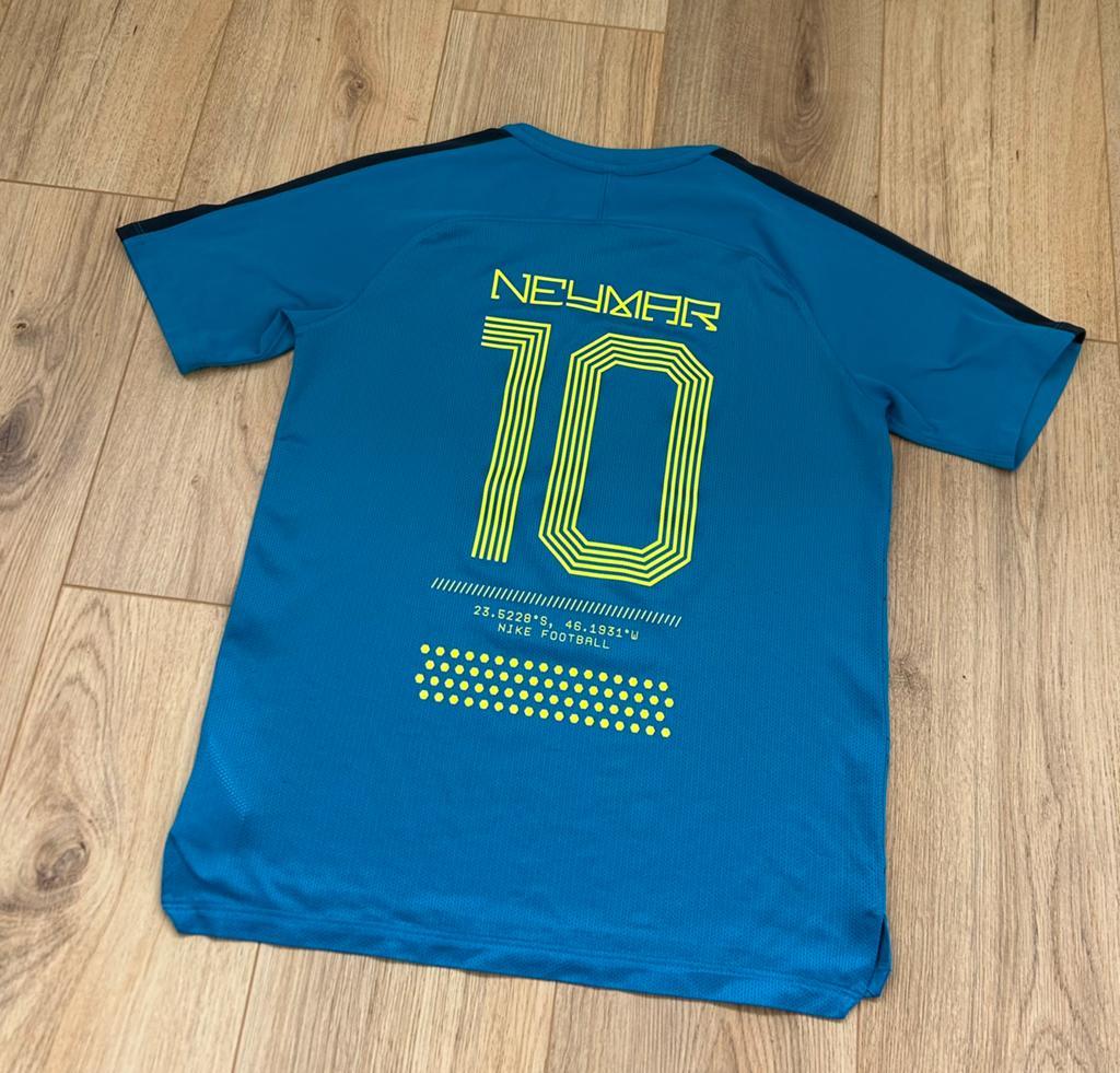 Nike Dri Fit Neymar shirt turquoise neon geel XL 158 164 170, Kinderen en Baby's, Kinderkleding | Maat 158, Ophalen of Verzenden