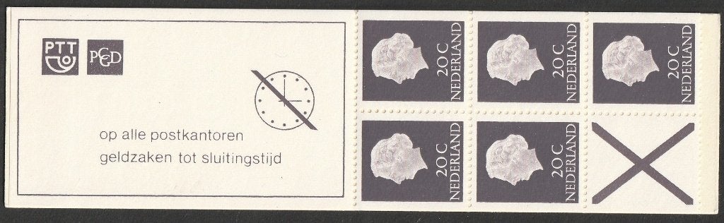Postzegelboekje PB6eF S smal poot - kaft licht gespikkeld, Ophalen of Verzenden, Postfris