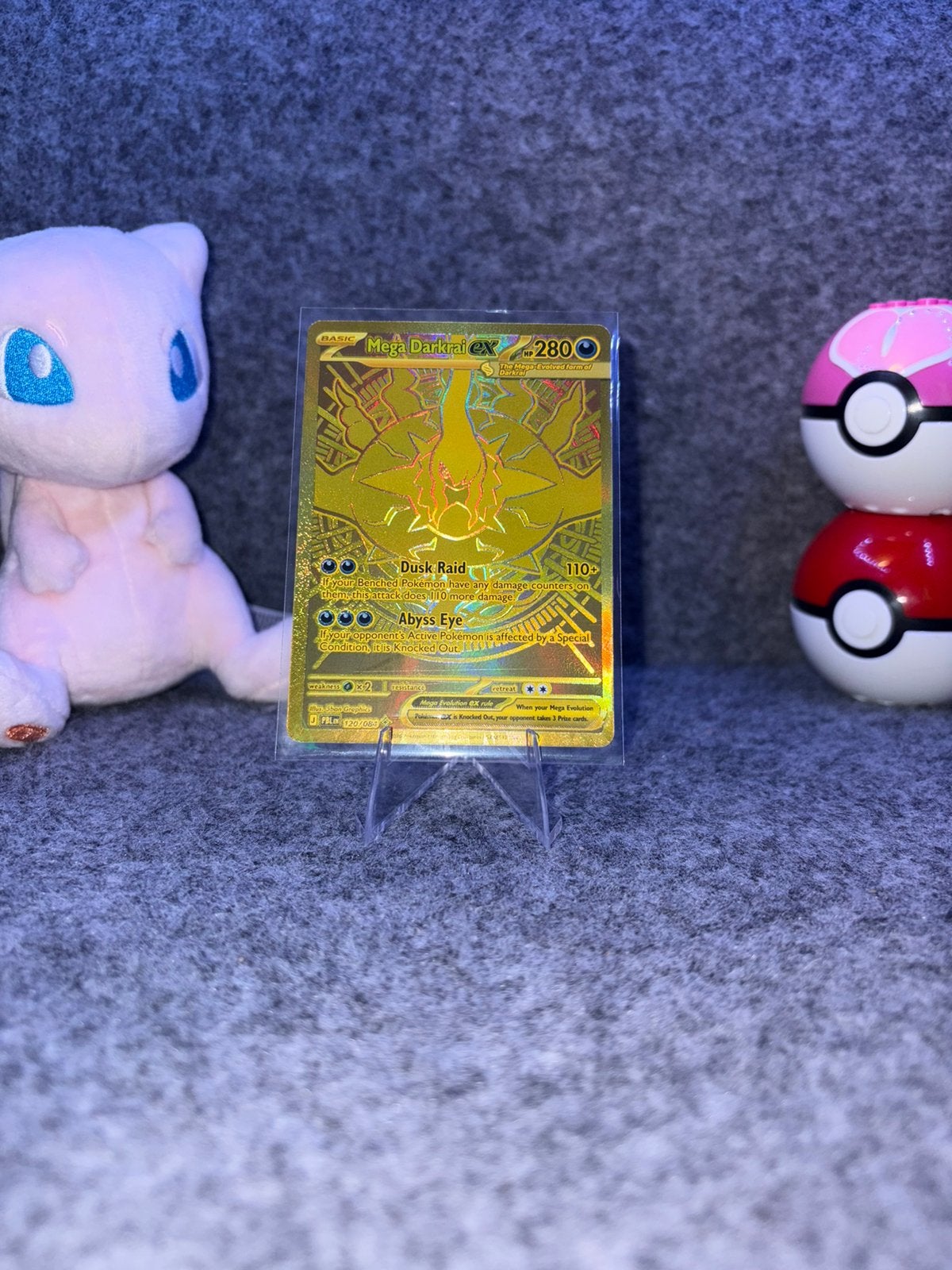 Gold mega darkrai EX - PBL 120 - pitch black - nm, Verzamelen, Ophalen of Verzenden, Zo goed als nieuw