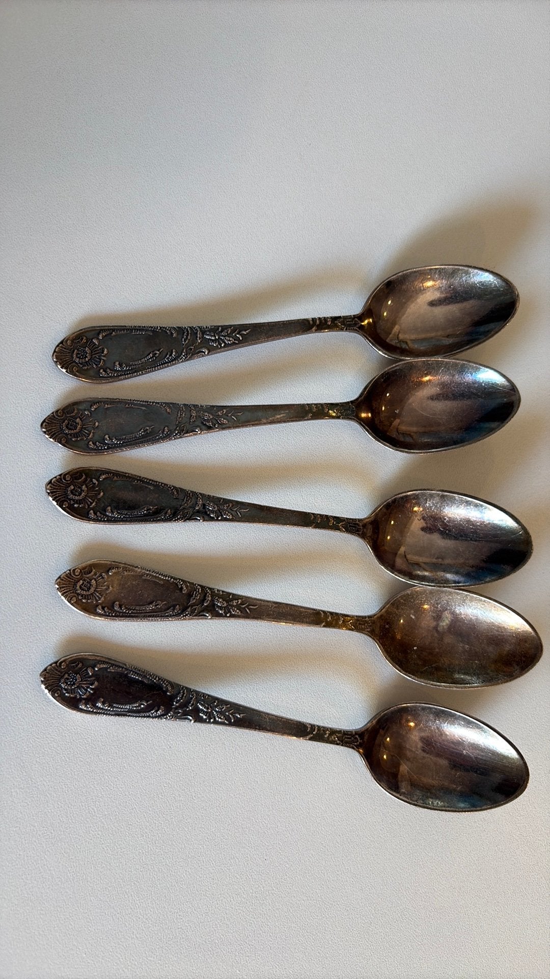 5 vintage Russische dessertlepels Sovjet-Unie jaren '70/'80, Ophalen of Verzenden