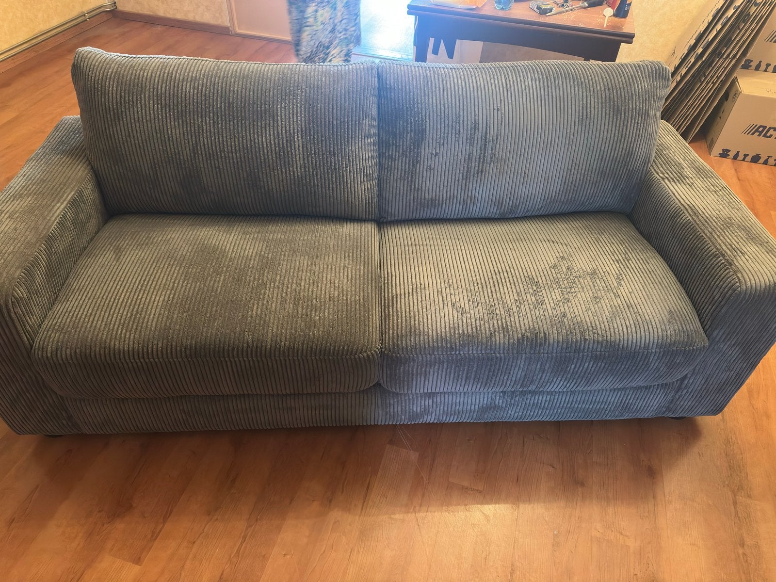 SPOED Comfortabele grijze driezits, Ophalen, Gebruikt, Minder dan 75 cm, 150 tot 200 cm