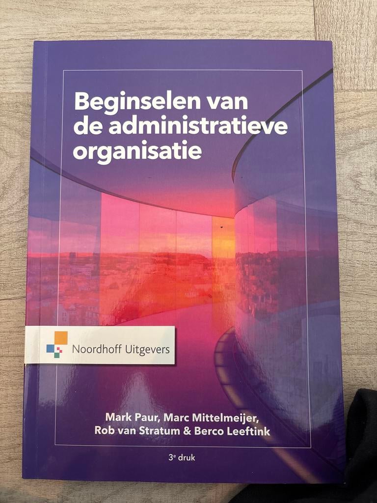 Beginselen van de administratieve organisatie - Schoolboek, Ophalen of Verzenden, Gelezen, HAVO, Bedrijfseconomie of M&O