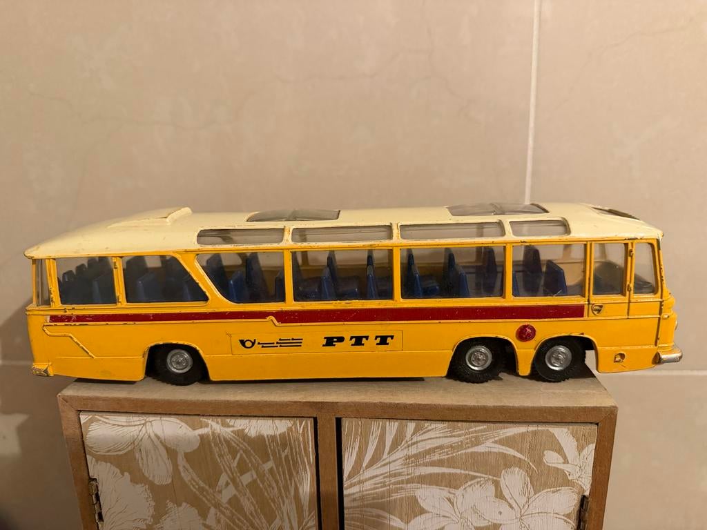 Dinky Toys Vega Major Bus PTT Post - Zeldzame Uitvoering, Hobby en Vrije tijd, Modelauto's | 1:43, Ophalen of Verzenden, Dinky toys