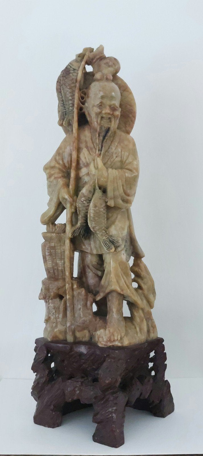 Antiek Chinees beeld speksteen, Ophalen