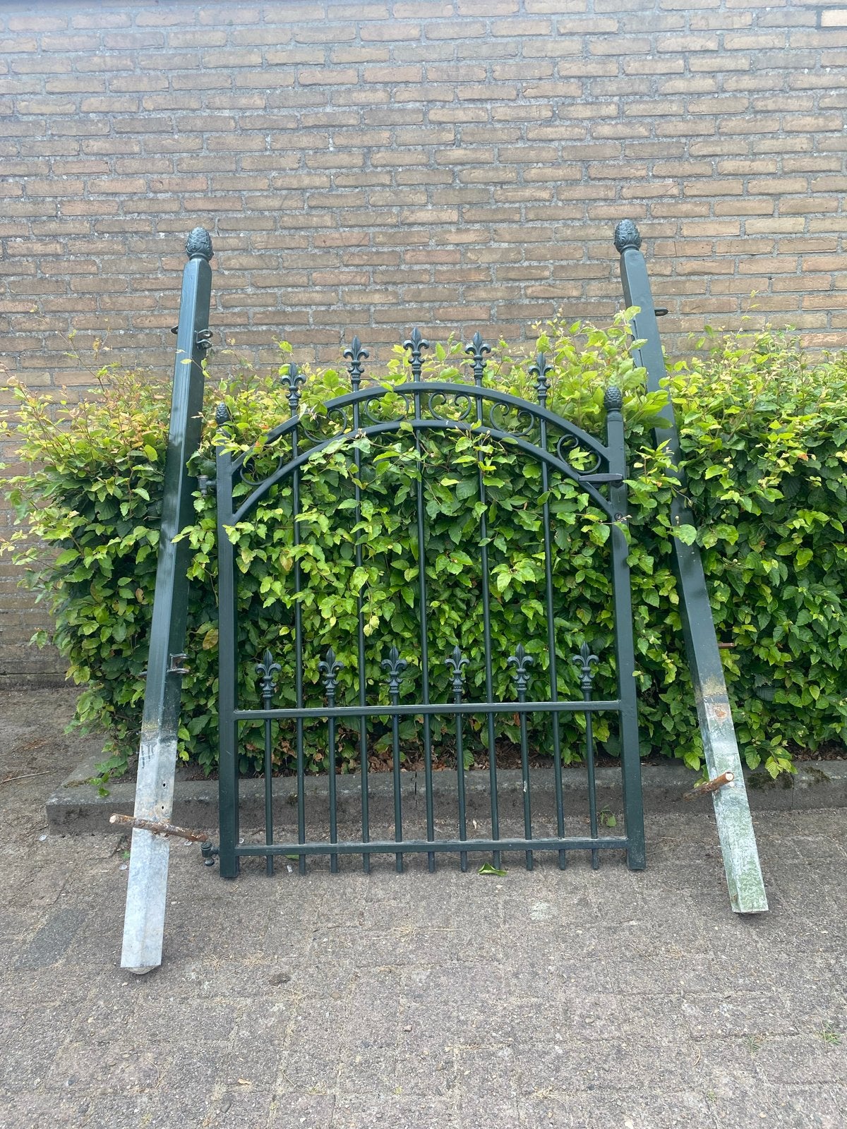 Sierpoort met palen, Tuin en Terras, Ophalen, Met poort, Gebruikt, Sierhekwerk