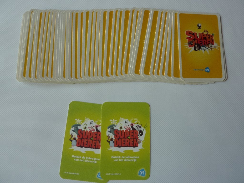 AH superdieren kaartjes van gele serie, Verzamelen, Albert Heijn, Ophalen of Verzenden