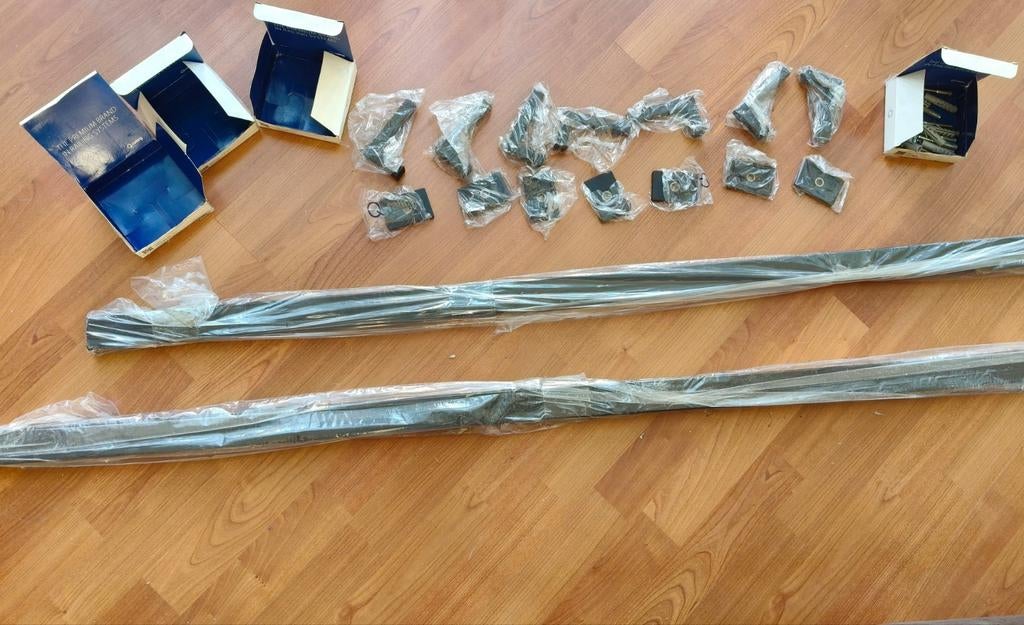 2x nieuwe Q-Railing stalen trapleuning 40x20 mm, Ophalen, 250 mm of meer, Overige typen, Nieuw