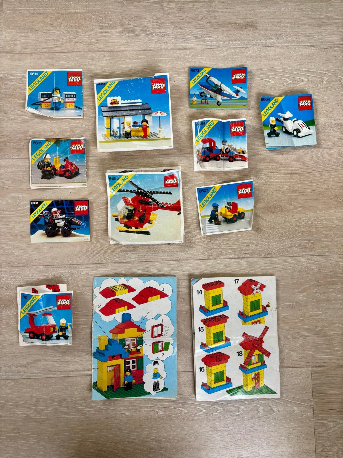 Vintage LEGO instructieboekjes - Jaren '80/'90, Gebruikt, Lego, Overige typen, Inclusief instructies