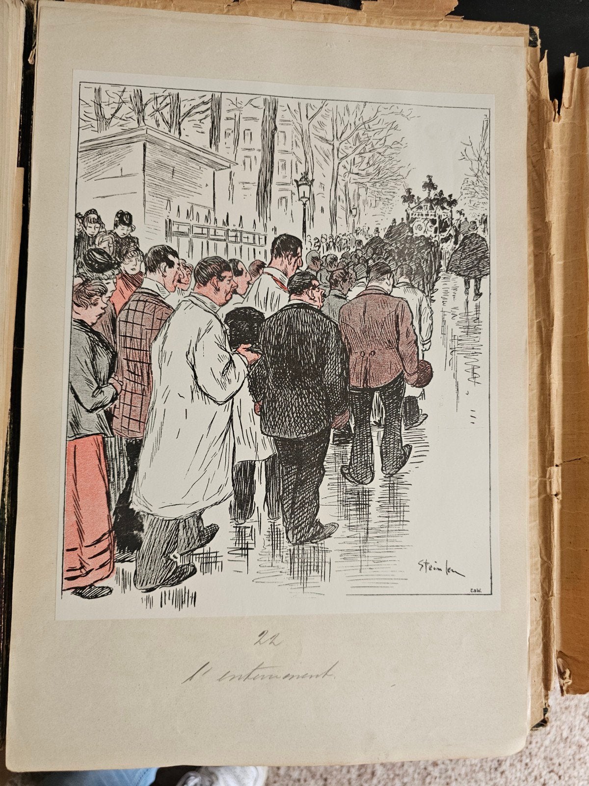Vintage Steinlen Prenten: 'A petite faubourienne' en meer, Ophalen of Verzenden, Print, Prent, Origineel