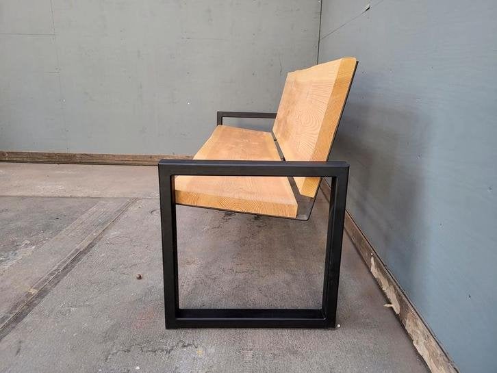 Tuinbank douglas hout met stalen frame. Boomstamlook, Niet ingevuld, Niet ingevuld, Nieuw, Ophalen of Verzenden