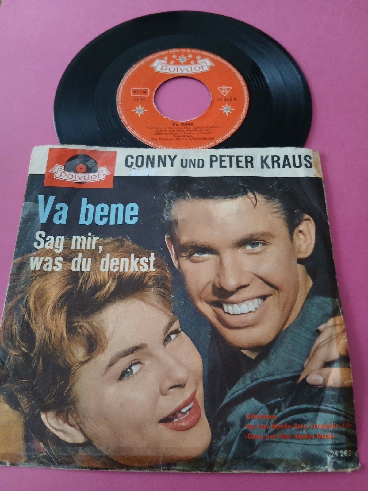VINYL SINGLE  CONNY UND PETER KRAUS  1960, Ophalen of Verzenden, Zo goed als nieuw, Pop