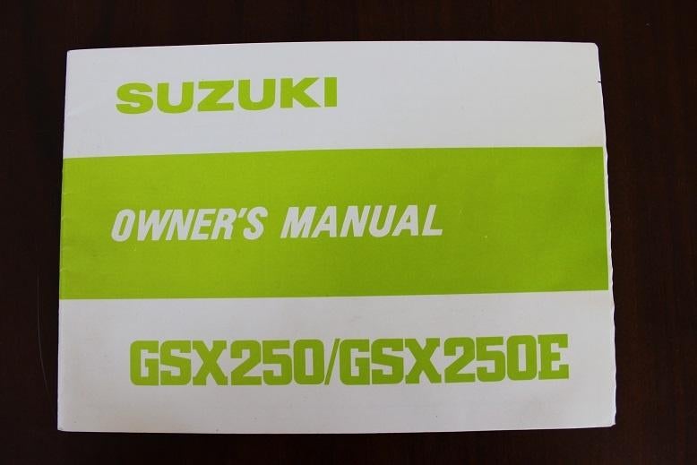 Suzuki GSX250 E 1979/1980 motorcycle owner's manual GSX 250, Motoren, Ophalen of Verzenden, Suzuki